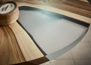 Flow Form stoły z żywicy epoksydowej Luna